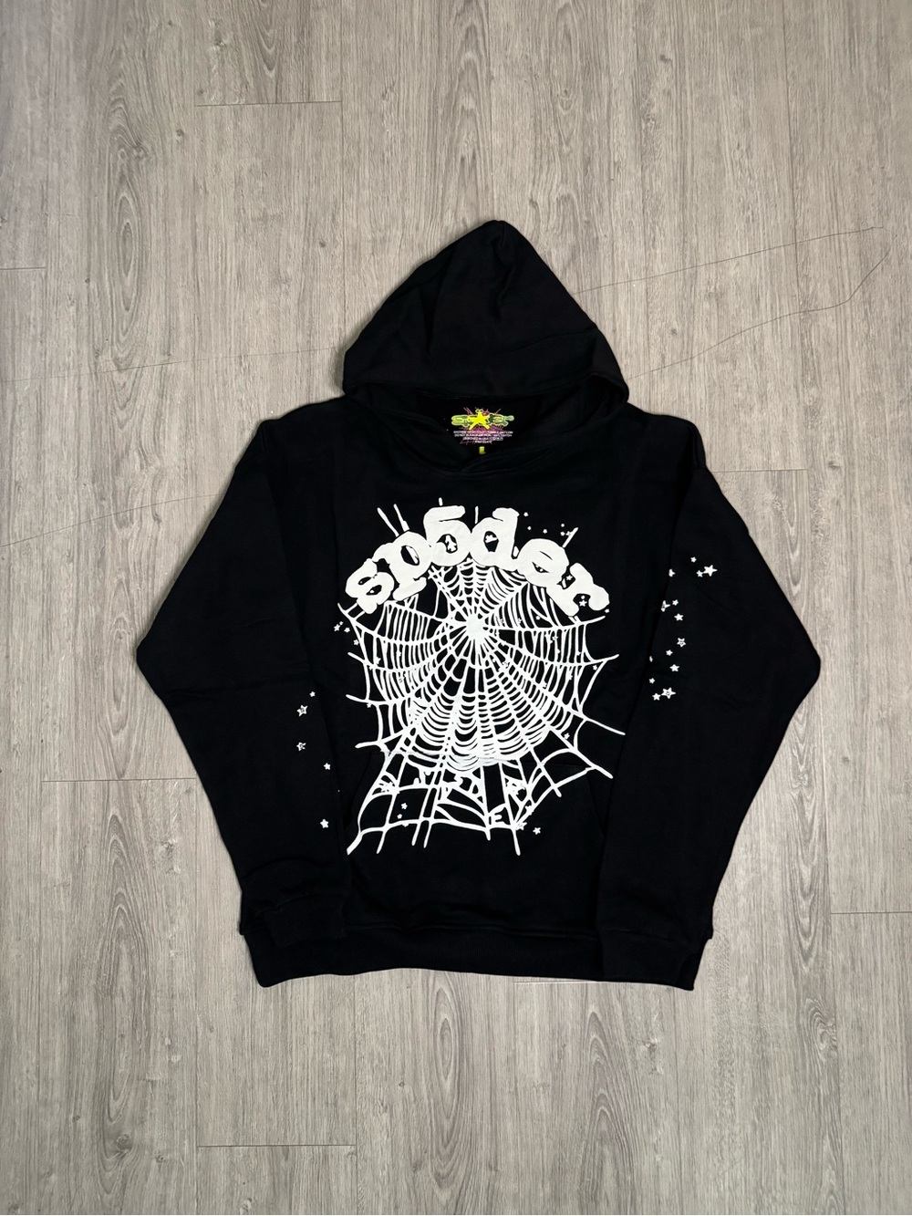 Black Graphic Spiderweb Hoodie